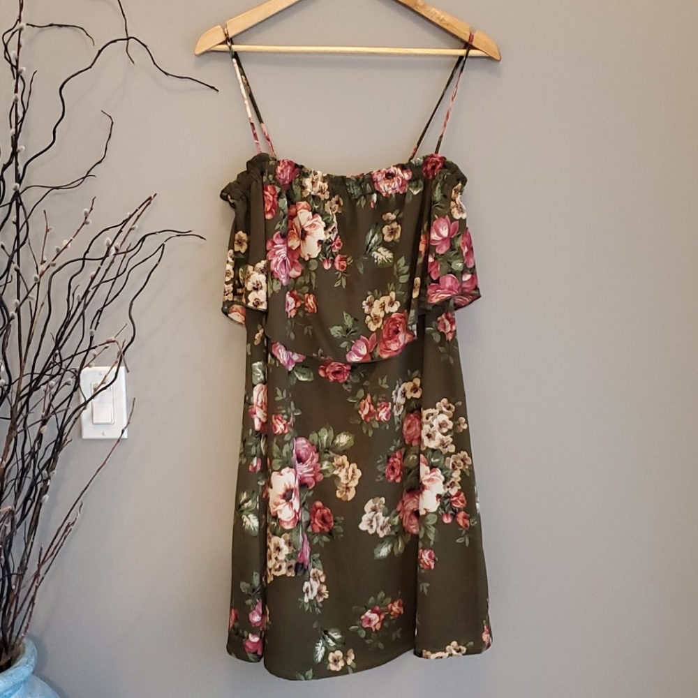 Green floral Sun & Moon dress